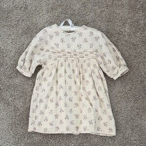Zara Cream Floral Kids Dress
